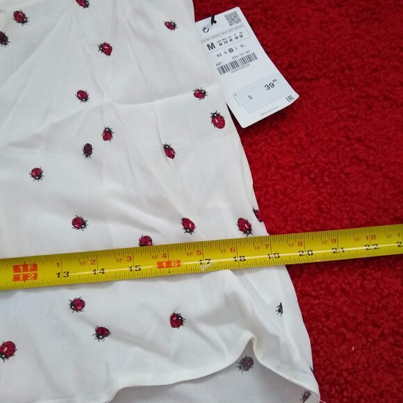 Zara sleeveless blouse top ladybugs NWT - Picture 8 of 9